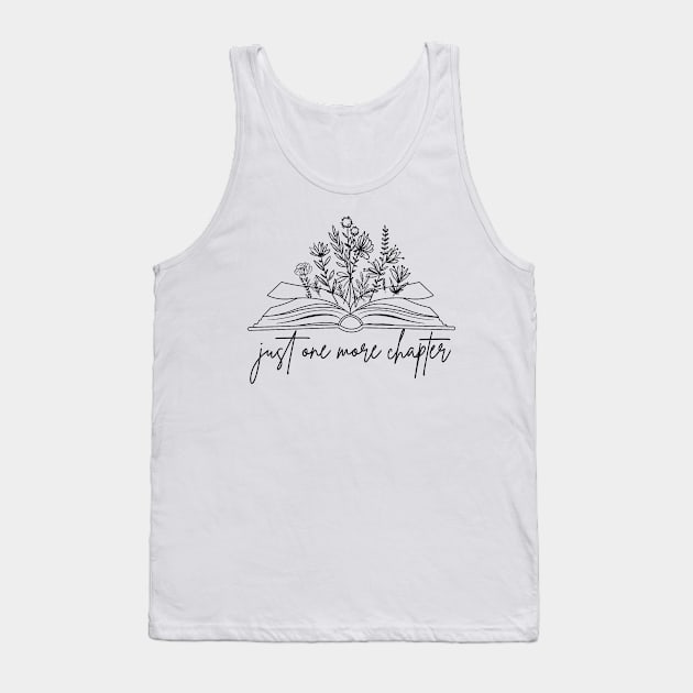 Just One More Chapter Flower Tank Top by JanaeLarson